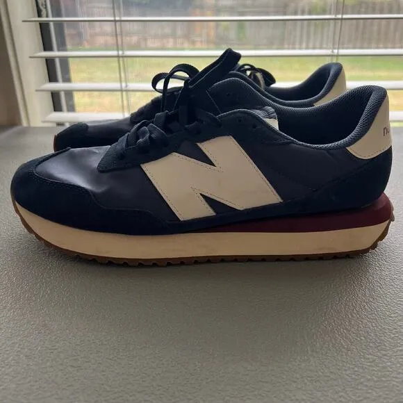New Balance 237 Mens Blue Suede Lace Up Lifestyle V1 Sneakers Size 10