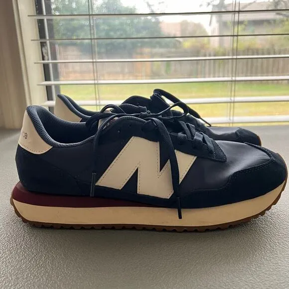 New Balance 237 Mens Blue Suede Lace Up Lifestyle V1 Sneakers Size 10
