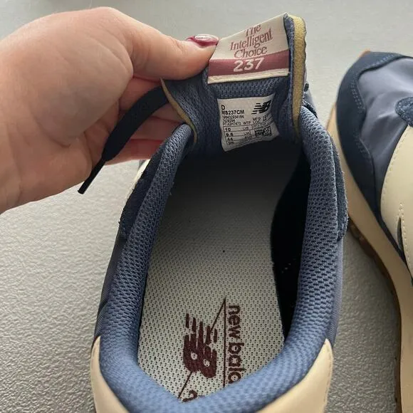 New Balance 237 Mens Blue Suede Lace Up Lifestyle V1 Sneakers Size 10