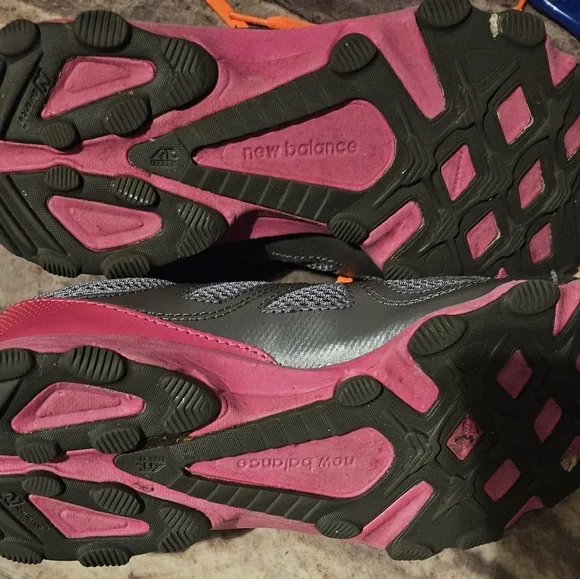 New Balance Gray and Pink Sneakers