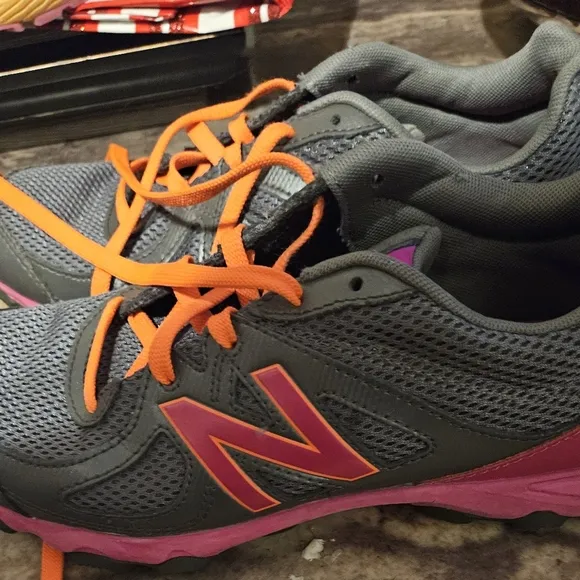 New Balance Gray and Pink Sneakers