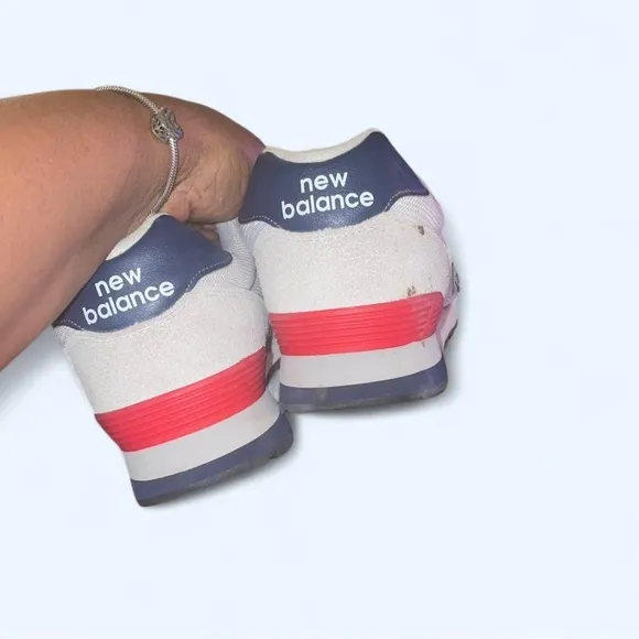 New Balance White and Blue Sneakers size 14