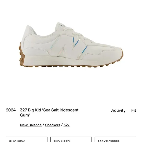 New Balance White Sneakers with Blue Accents