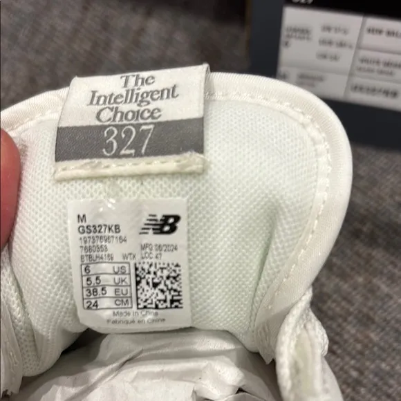 New Balance White Sneakers with Blue Accents