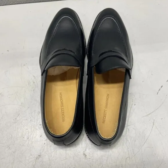 NEW Beckett Simonon Cohen Loafers Black Leather Men's Size 14