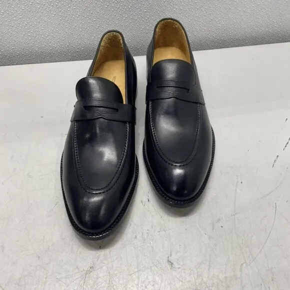 NEW Beckett Simonon Cohen Loafers Black Leather Men's Size 14