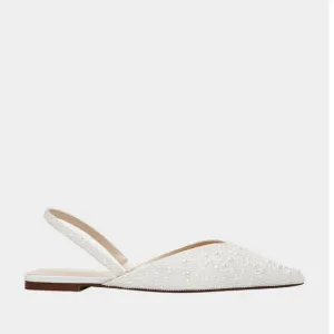 new Betsey Johnson Vance Mule Pearl Flats Womens (251)