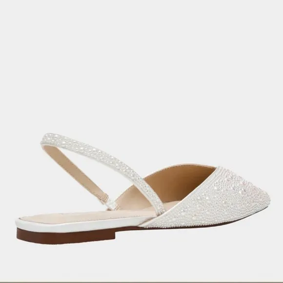 new Betsey Johnson Vance Mule Pearl Flats Womens 254