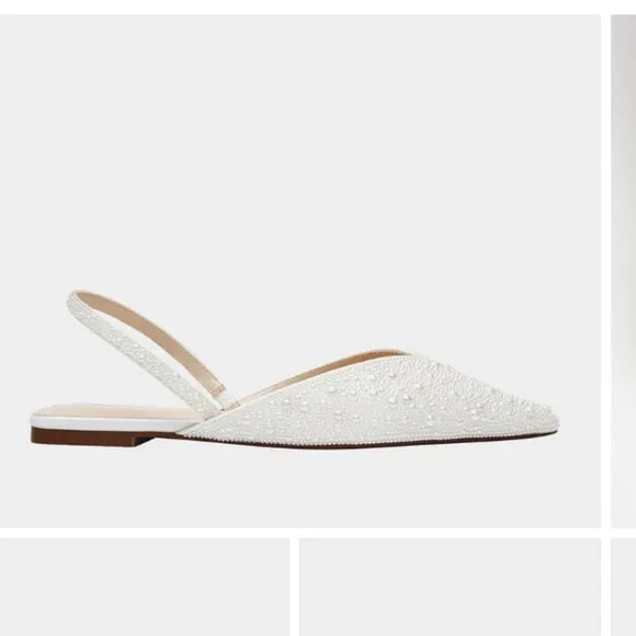 new Betsey Johnson Vance Mule Pearl Flats Womens 254