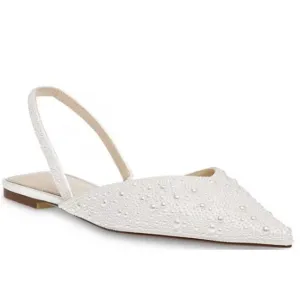 new Betsey Johnson Vance Mule Pearl Flats Womens 254