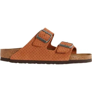 NEW Birkenstock Arizona Embossed Sandals - Suede Burnt Orange unisex 252