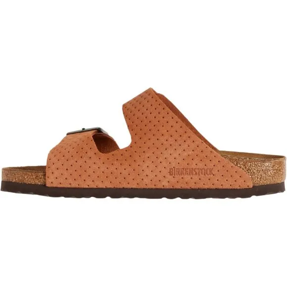 NEW Birkenstock Arizona Embossed Sandals - Suede Burnt Orange unisex 252