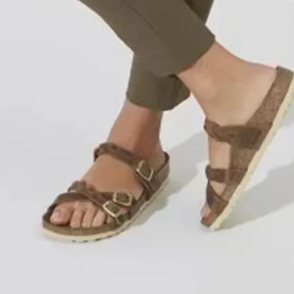 New Birkenstock Franca Braided Sandals Cognac Leather Size EU 37 US 6