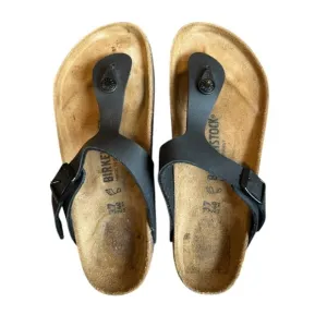 New! Birkenstock Gizeh Black Sandals 37 Regular