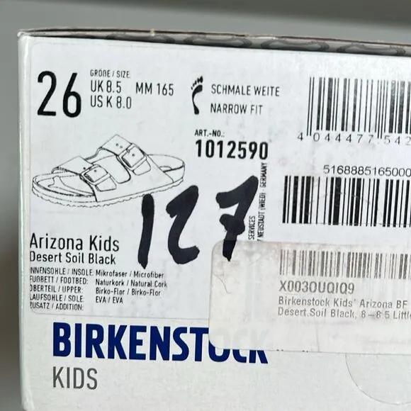 New Birkenstock Arizona Youth Sandals