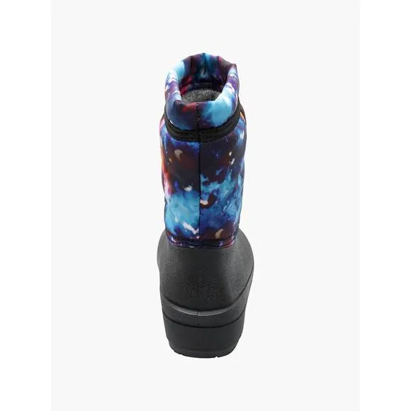 NEW BOGS kid's snow shell space boots in aqua multi