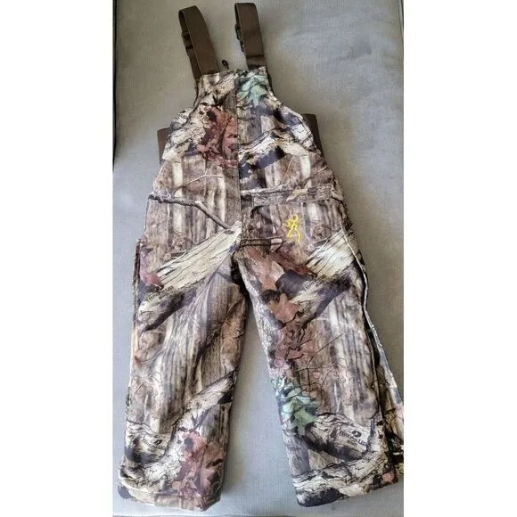 NEW BROWNING JR WASATCH‎ ALL WEATHER BIBS YOUTH SMALL HUNTING CAMO