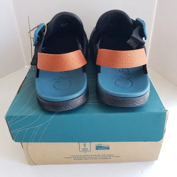 NEW Chaco Chillos Black Blue Slip-on Clogs Youth Boys Girls 6Y Kids Water Sandal