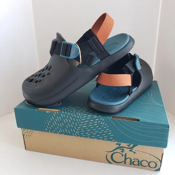 NEW Chaco Chillos Black Blue Slip-on Clogs Youth Boys Girls 6Y Kids Water Sandal