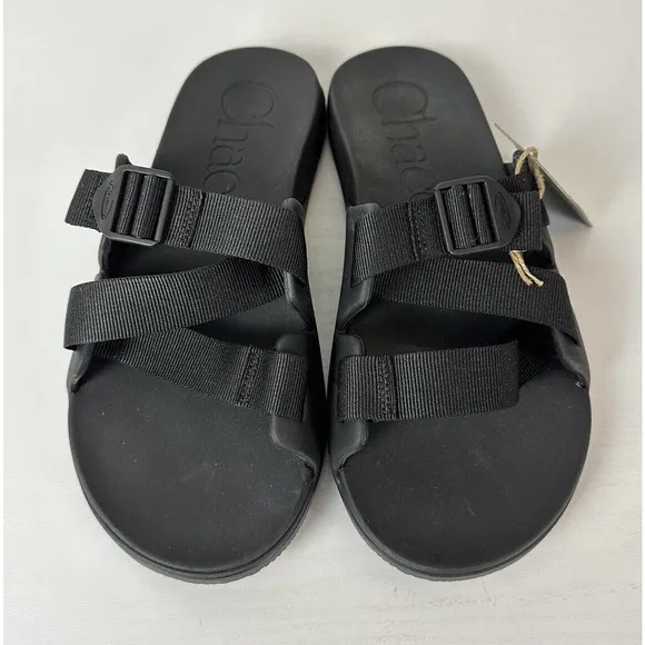 NEW Chaco Chillos Slide Men’s Size 11 Black Sandals Fit For Adventure Water Camp