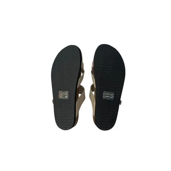 New Cliffs by White Mountain Women’s Tan Comfort slide sandals size 9 1/2 W.