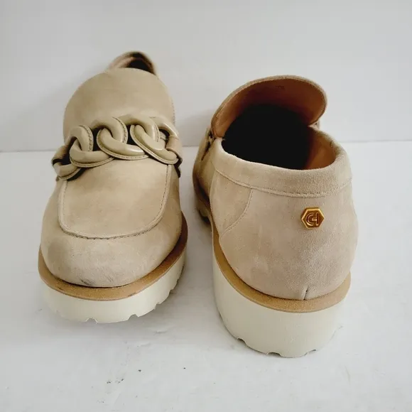 New Cole Haan Womens Geneva Suede Slip-On Loafers, Size 10