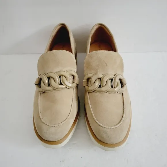 New Cole Haan Womens Geneva Suede Slip-On Loafers, Size 10
