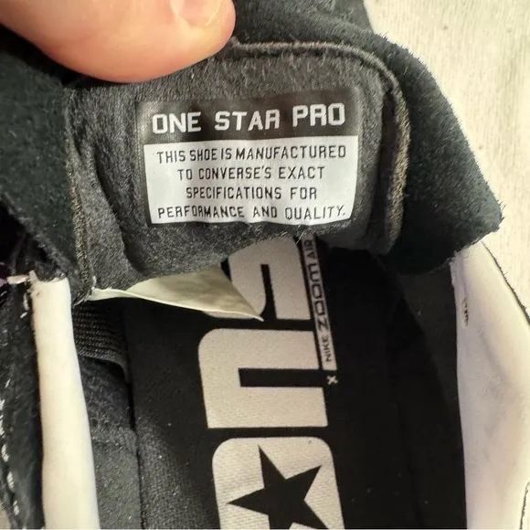 NEW CONVERSE ONE STAR PRO OX M 10.5 W 12 OXFORD BLACK WHITE CHUCK TAYLOR 70 LOW