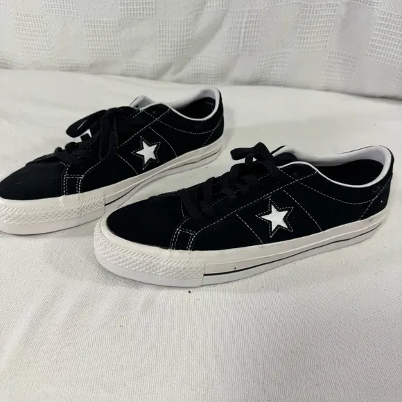 NEW CONVERSE ONE STAR PRO OX M 10.5 W 12 OXFORD BLACK WHITE CHUCK TAYLOR 70 LOW