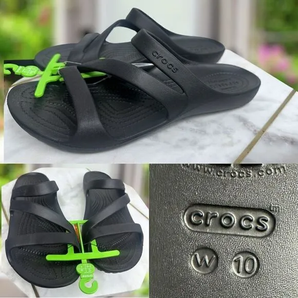 NEW CROCS Kadee ii Waterproof Slip-On Slides Sandals Size 10