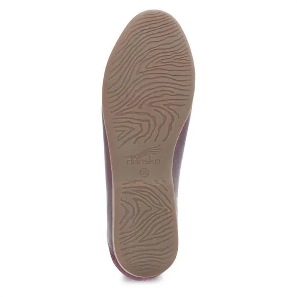 NEW DANSKO women's lace leather moc loafer in glazed wine
