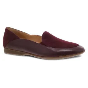 NEW DANSKO women's lace leather moc loafer in glazed wine