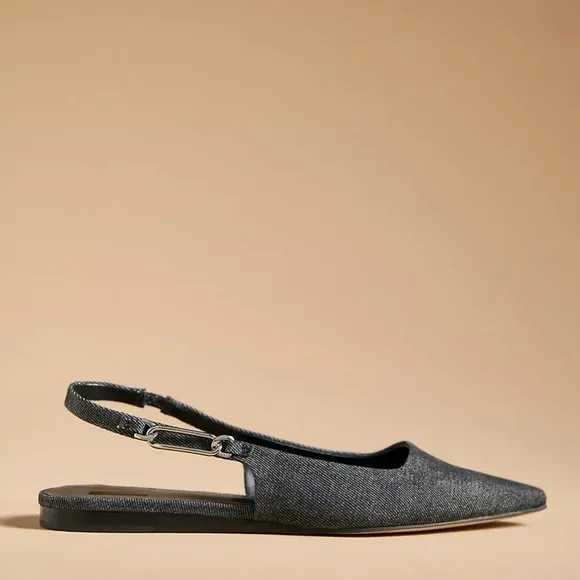 NEW Dolce Vita Size 8.5 Women's Elley Slingback Flats - Black