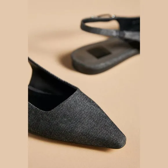 NEW Dolce Vita Size 8.5 Women's Elley Slingback Flats - Black