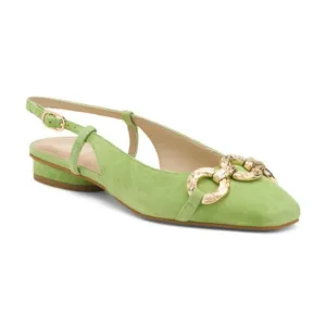 NEW DOLCE VITA Suede Ramano Slingback Flats Lime Suede for women 462tn