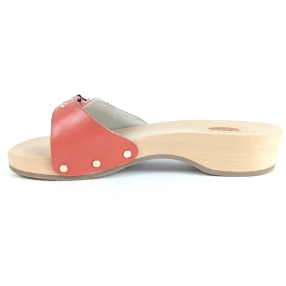 NEW Dr. Scholl's Anthroplogie Original Collection Red Leather Sandal Size 9