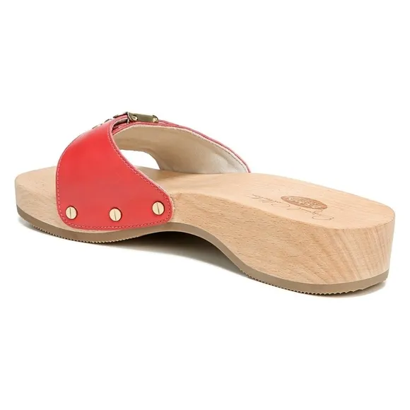NEW Dr. Scholl's Anthroplogie Original Collection Red Leather Sandal Size 9