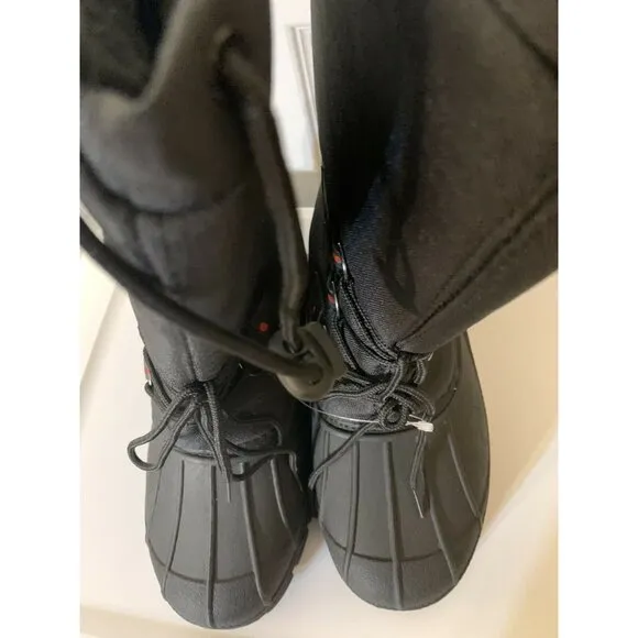 New DREAM PAIRS Men's Sz 10 Denver-3/Black‎ Insulated Waterproof Snow Boots 200g