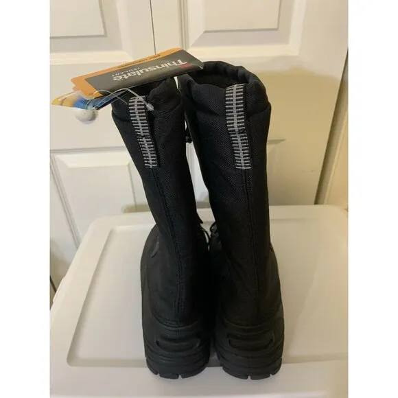 New DREAM PAIRS Men's Sz 10 Denver-3/Black‎ Insulated Waterproof Snow Boots 200g