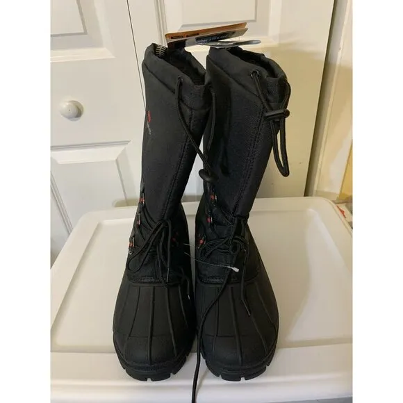 New DREAM PAIRS Men's Sz 10 Denver-3/Black‎ Insulated Waterproof Snow Boots 200g