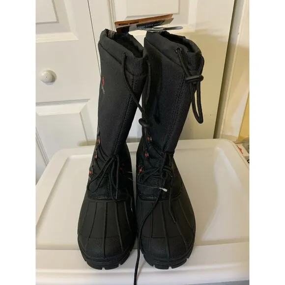 New DREAM PAIRS Men's Sz 10 Denver-3/Black‎ Insulated Waterproof Snow Boots 200g