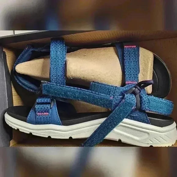 New Ecco X-Trinsic W 3s Water 211 Blue Seaport Sandals Womens 6.5