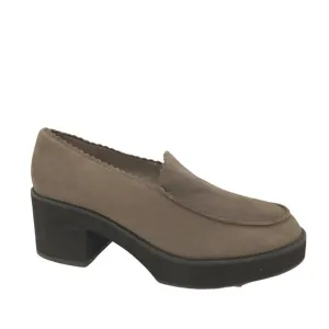 NEW Eileen Fisher Harria Loafers Womens 11 Gray Leather Platform Retro Y2K Chic
