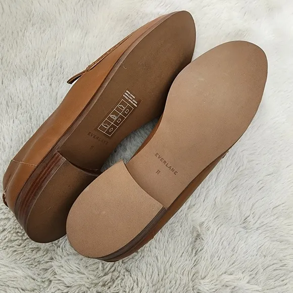 NEW Everlane The Modern Tan Leather Loafers In Camel