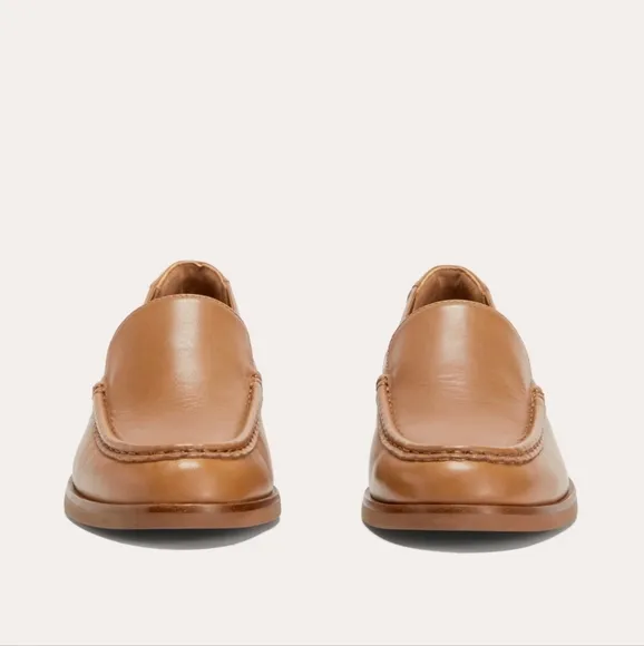 NEW Everlane The Modern Tan Leather Loafers In Camel