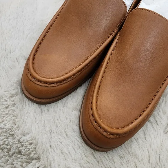 NEW Everlane The Modern Tan Leather Loafers In Camel