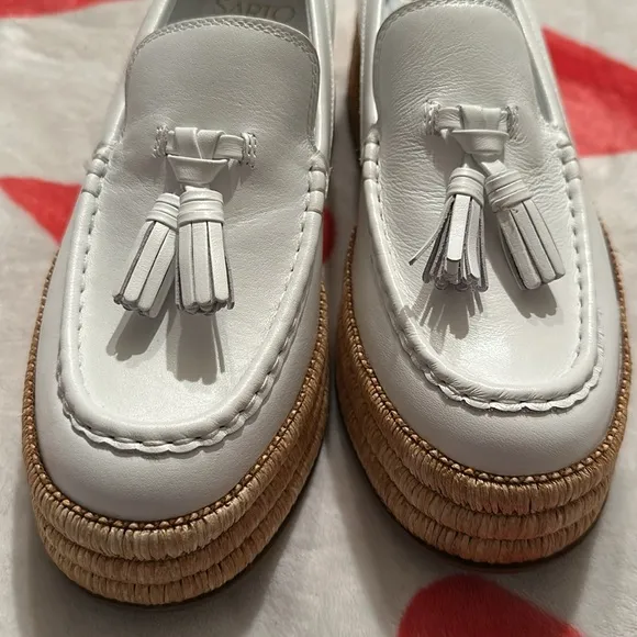 New Franco Sarto Women's Tremont Bright White Platform Loafers