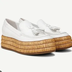 New Franco Sarto Women's Tremont Bright White Platform Loafers