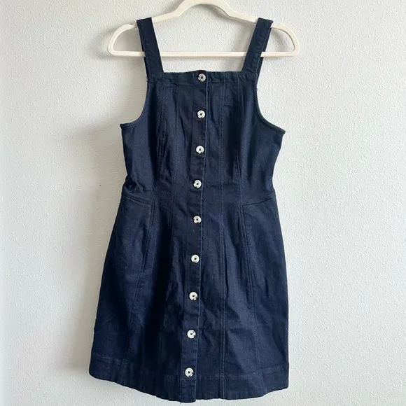 NEW Free People Gimme More Mini Dress Denim Jumper Size Small