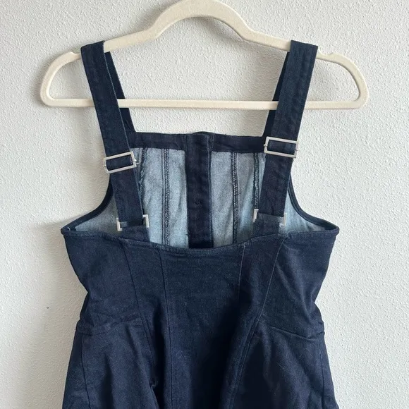 NEW Free People Gimme More Mini Dress Denim Jumper Size Small